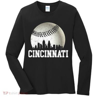 Cincinnati Vintage Baseball Women's Long Sleeve Shirt