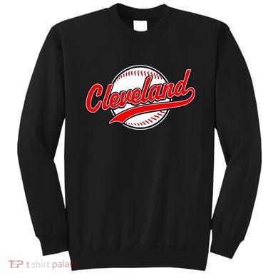 Cleveland Vintage Baseball Throwback Retro Design Sweatshirt