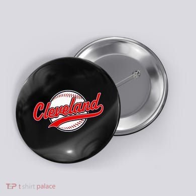 Cleveland Vintage Baseball Throwback Retro Design Button