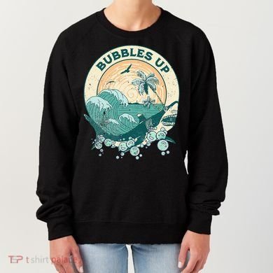 Cool Vintage Bubbles Up Shark Women's Sweatshirt