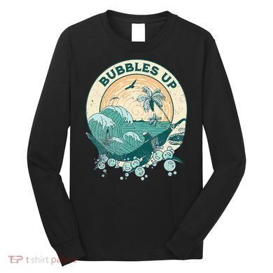 Cool Vintage Bubbles Up Shark Long Sleeve Shirt