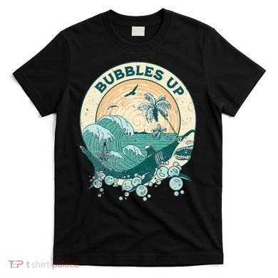 Cool Vintage Bubbles Up Shark T-Shirt
