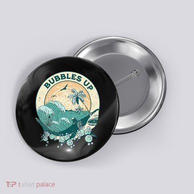 Cool Vintage Bubbles Up Shark Button