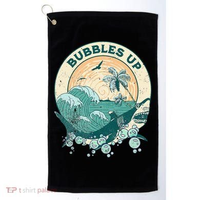 Cool Vintage Bubbles Up Shark Golf Towel