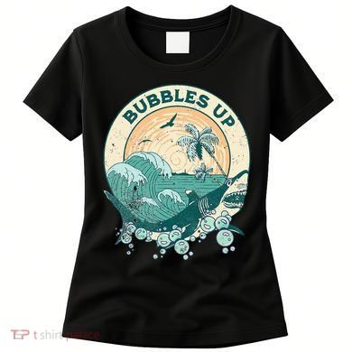 Cool Vintage Bubbles Up Shark Women's T-Shirt