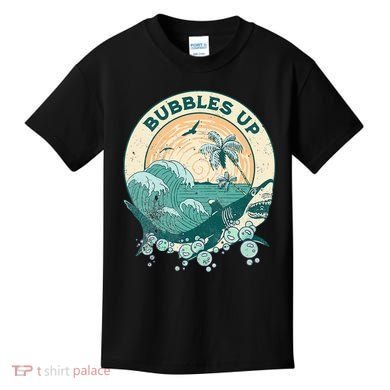 Cool Vintage Bubbles Up Shark Kids T-Shirt