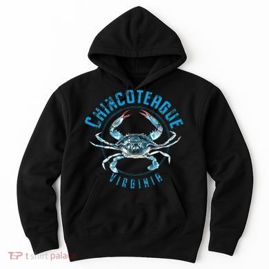 Chincoteague Virginia Blue Crab Design Hoodie
