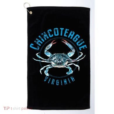 Chincoteague Virginia Blue Crab Design Golf Towel