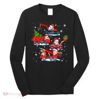 Construction Vehicle Christmas Red Trucks Winter Boys Long Sleeve Shirt thumb 0