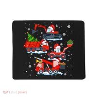 Construction Vehicle Christmas Red Trucks Winter Boys Mousepad thumb 0