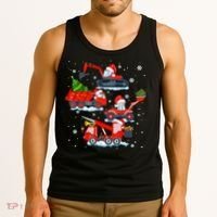Construction Vehicle Christmas Red Trucks Winter Boys Tank Top thumb 3