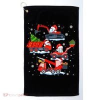 Construction Vehicle Christmas Red Trucks Winter Boys Golf Towel thumb 0