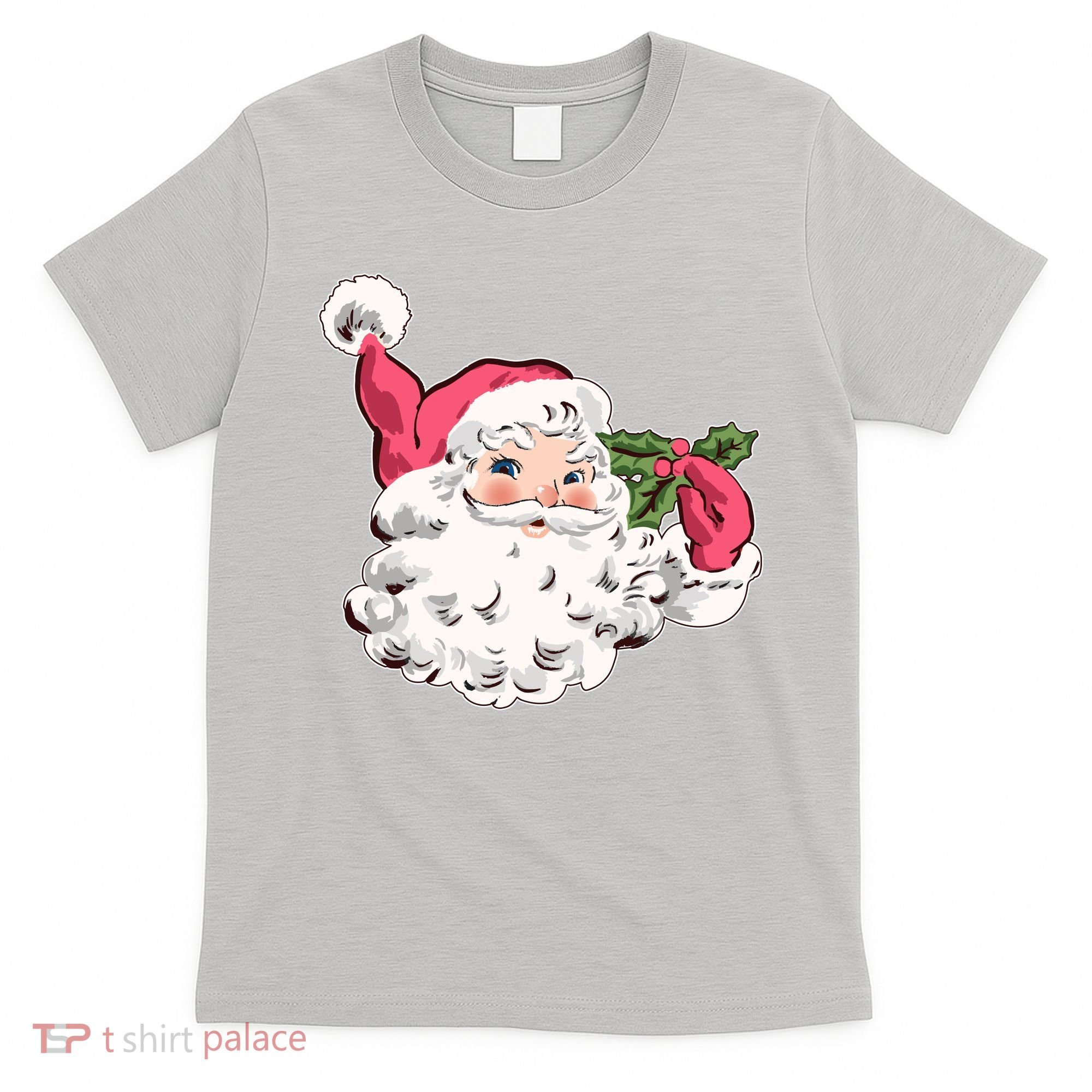 Cute Vintage Christmas Santa Claus Face T-Shirt