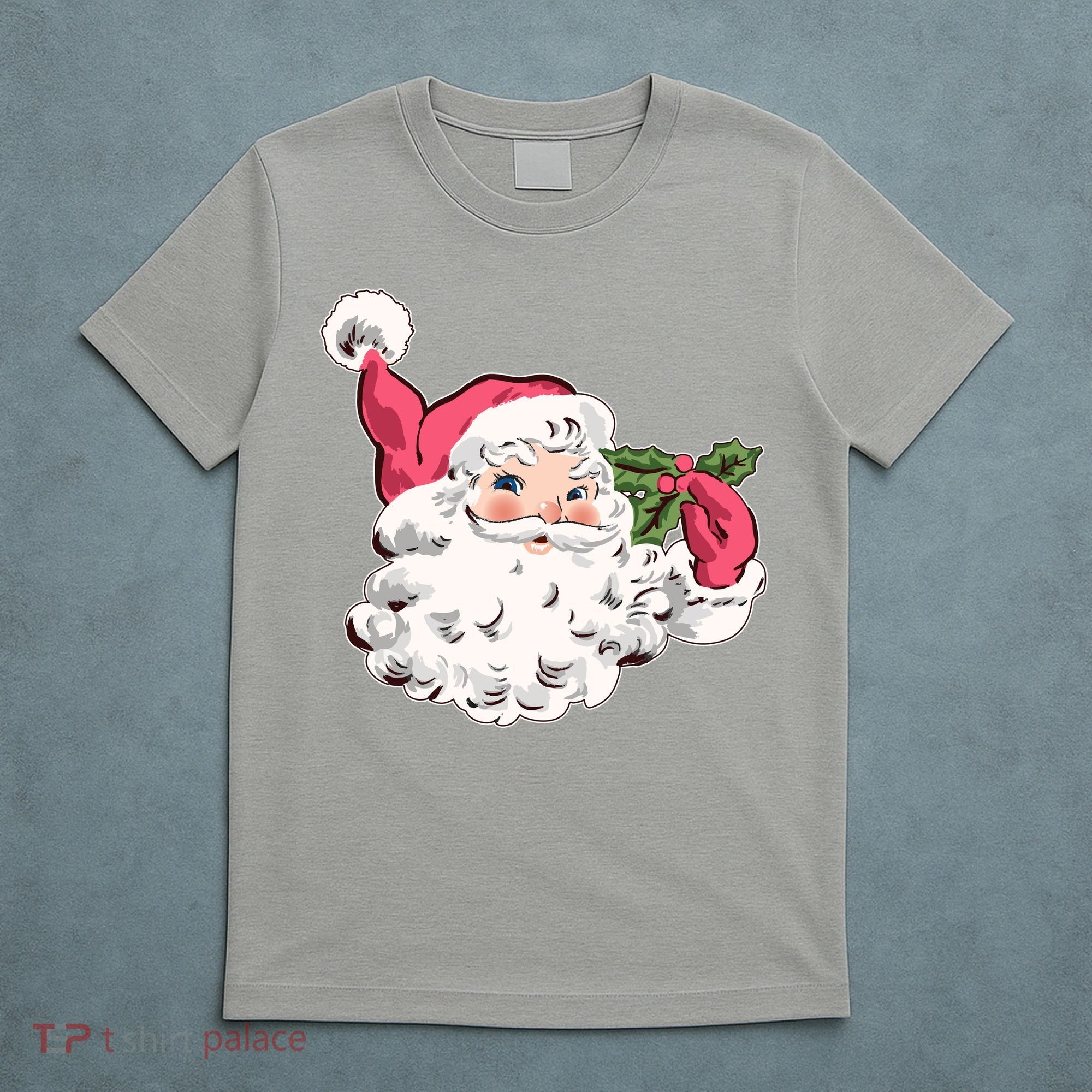 Cute Vintage Christmas Santa Claus Face T-Shirt