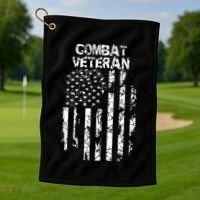 Combat Veteran Golf Towel thumb 1