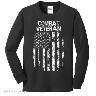 Combat Veteran Kids Long Sleeve Shirt