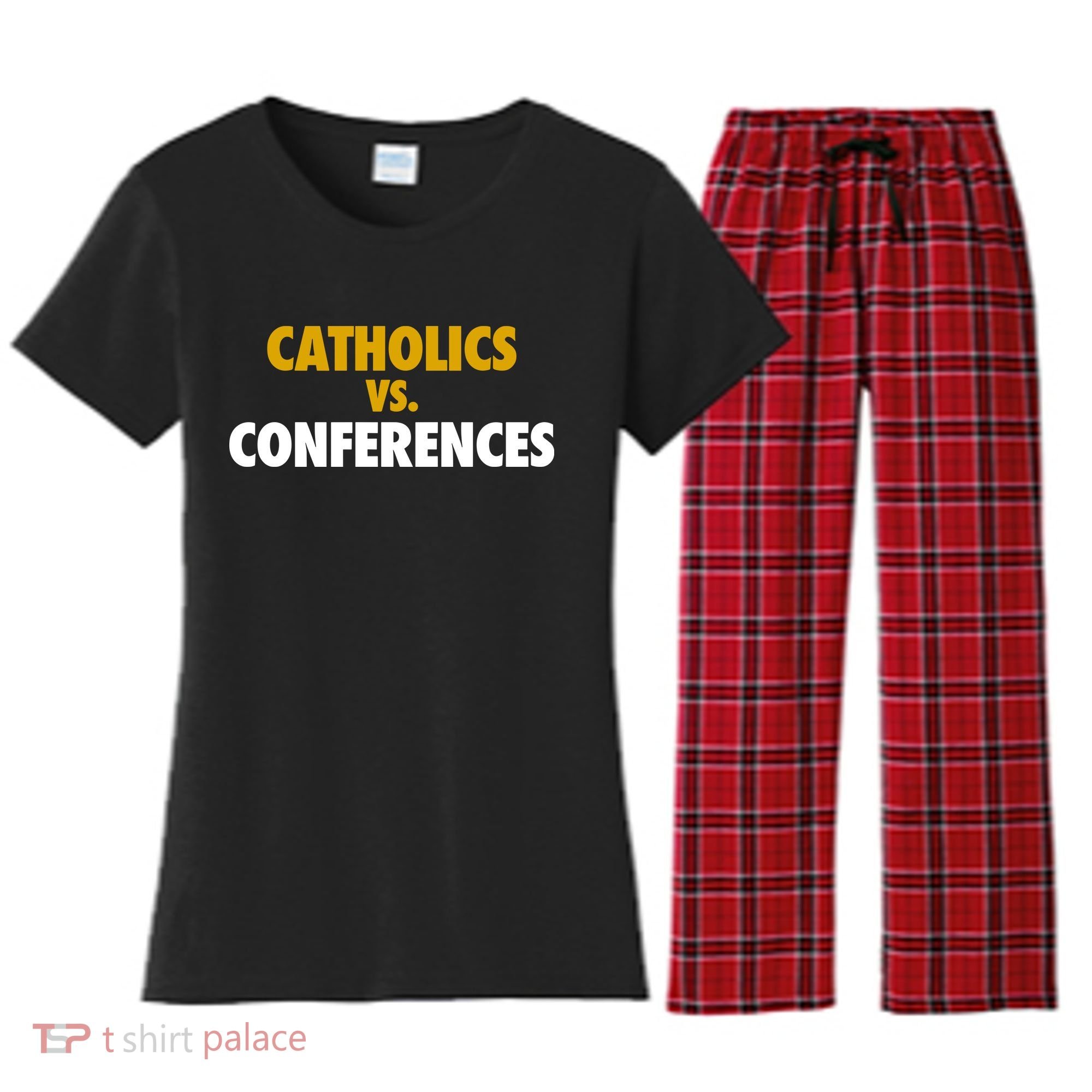 Catholics Vs Conferences Women's Flannel Pajama Set
