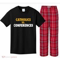 Catholics Vs Conferences Kids Plaid Pajama Set thumb 0