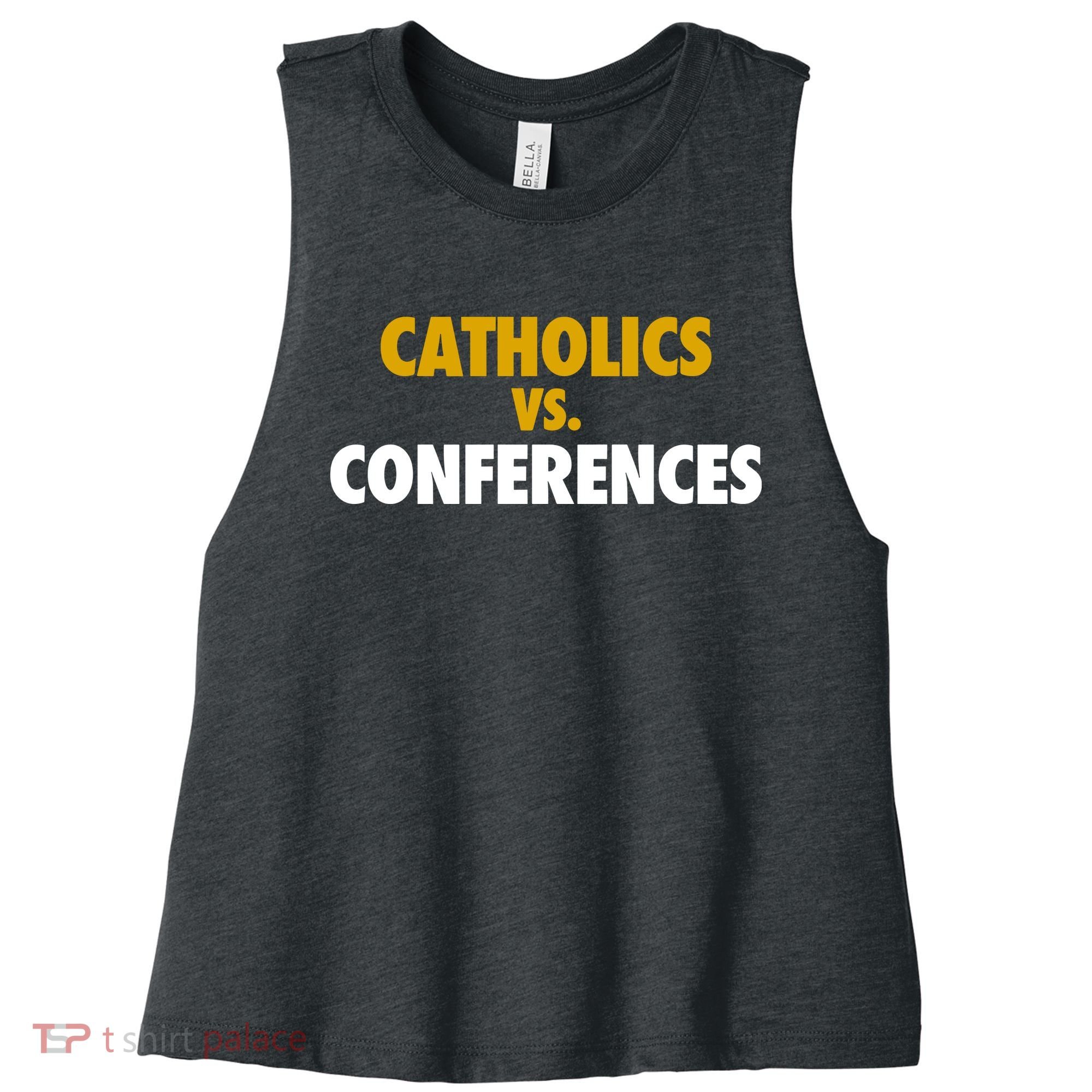 Catholics Vs Conferences Women's Racerback Cropped Tank
