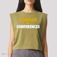 Catholics Vs Conferences Garment-Dyed Women's Muscle Tee thumb 2