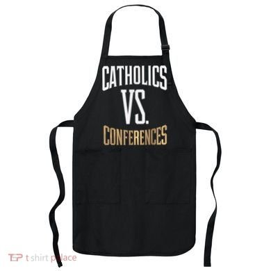 Catholics Vs Conferences Vintage Retro Style Apron