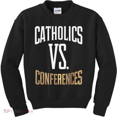 Catholics Vs Conferences Vintage Retro Style Kids Sweatshirt