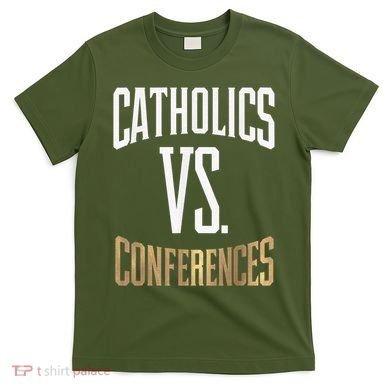 Catholics Vs Conferences Vintage Retro Style T-Shirt