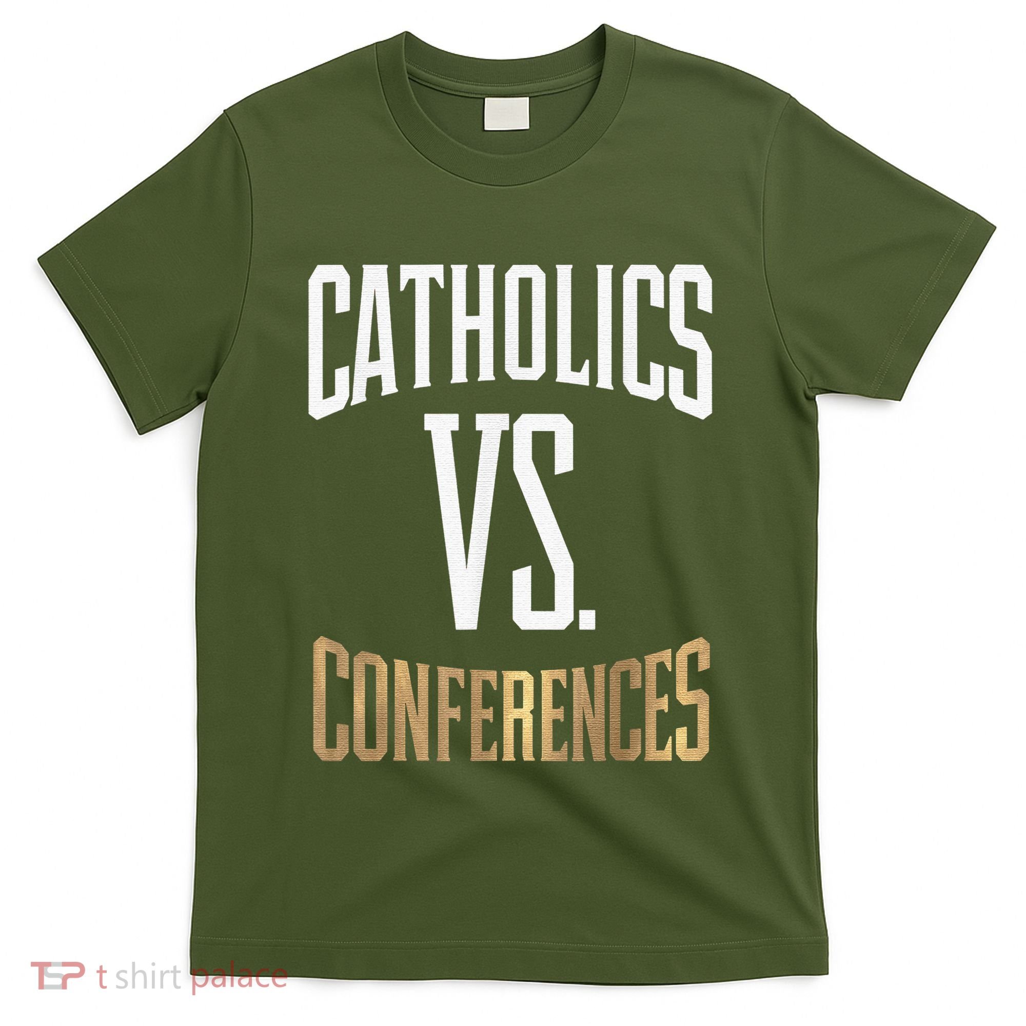 Catholics Vs Conferences Vintage Retro Style T-Shirt