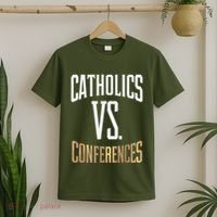 Catholics Vs Conferences Vintage Retro Style T-Shirt thumb 2