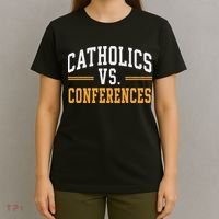 Catholics Vs Conferences Vintage Retro Style T-Shirt thumb 4