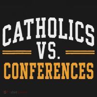 Catholics Vs Conferences Vintage Retro Style T-Shirt thumb 7