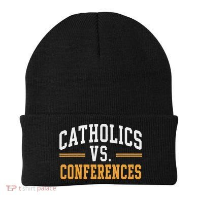 Catholics Vs Conferences Vintage Retro Style Beanie