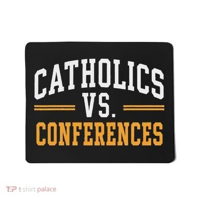 Catholics Vs Conferences Vintage Retro Style Mousepad