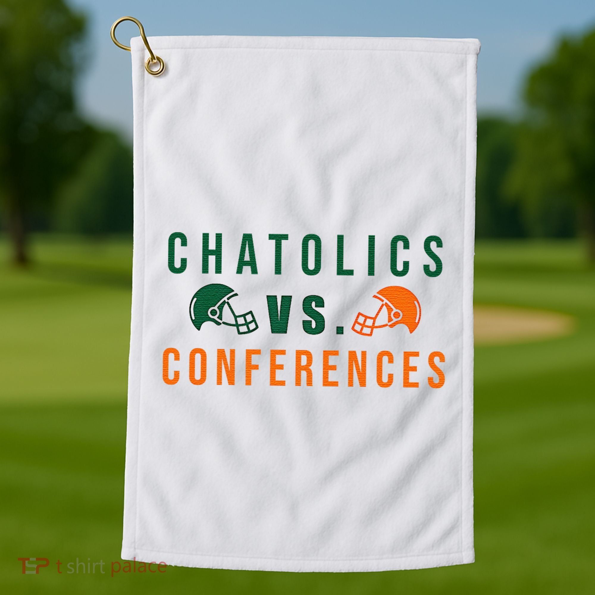 Catholics Vs. Conferences Golf Towel