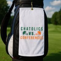 Catholics Vs. Conferences Golf Towel thumb 2