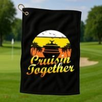 Cruise Vacation Cruisin Together Family Group Vacation Great Gift Golf Towel thumb 1