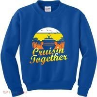 Cruise Vacation Cruisin Together Family Group Vacation Great Gift Kids Sweatshirt thumb 0
