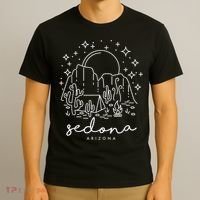 Cool Vintage Cactus Sedona Arizona Camping Souvenir T-Shirt thumb 3