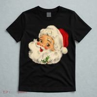 Cool Vintage Christmas Santa Claus Face Long Sleeve T-Shirt thumb 5