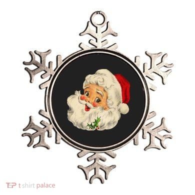 Cool Vintage Christmas Santa Claus Face Long Sleeve Ornament