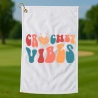 Crochet Vibes Crochet Lover Golf Towel thumb 1