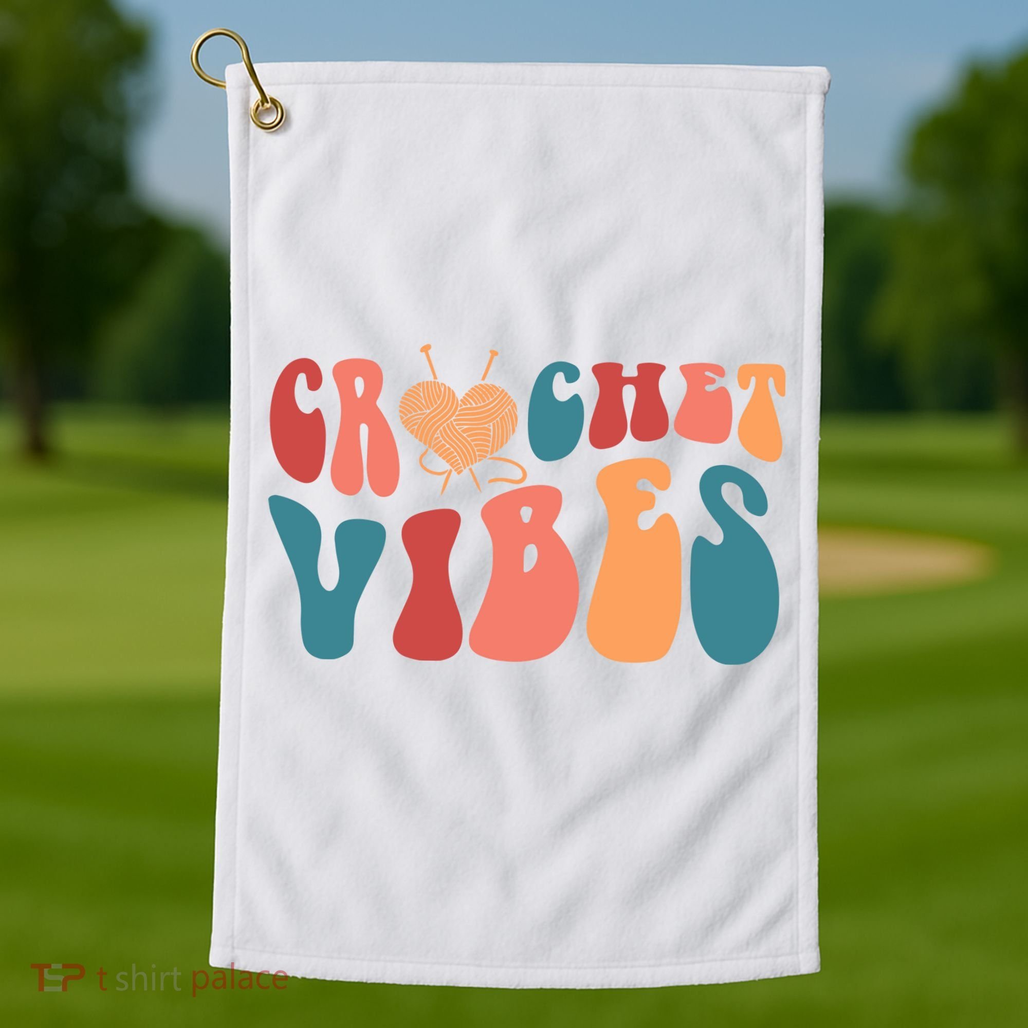 Crochet Vibes Crochet Lover Golf Towel