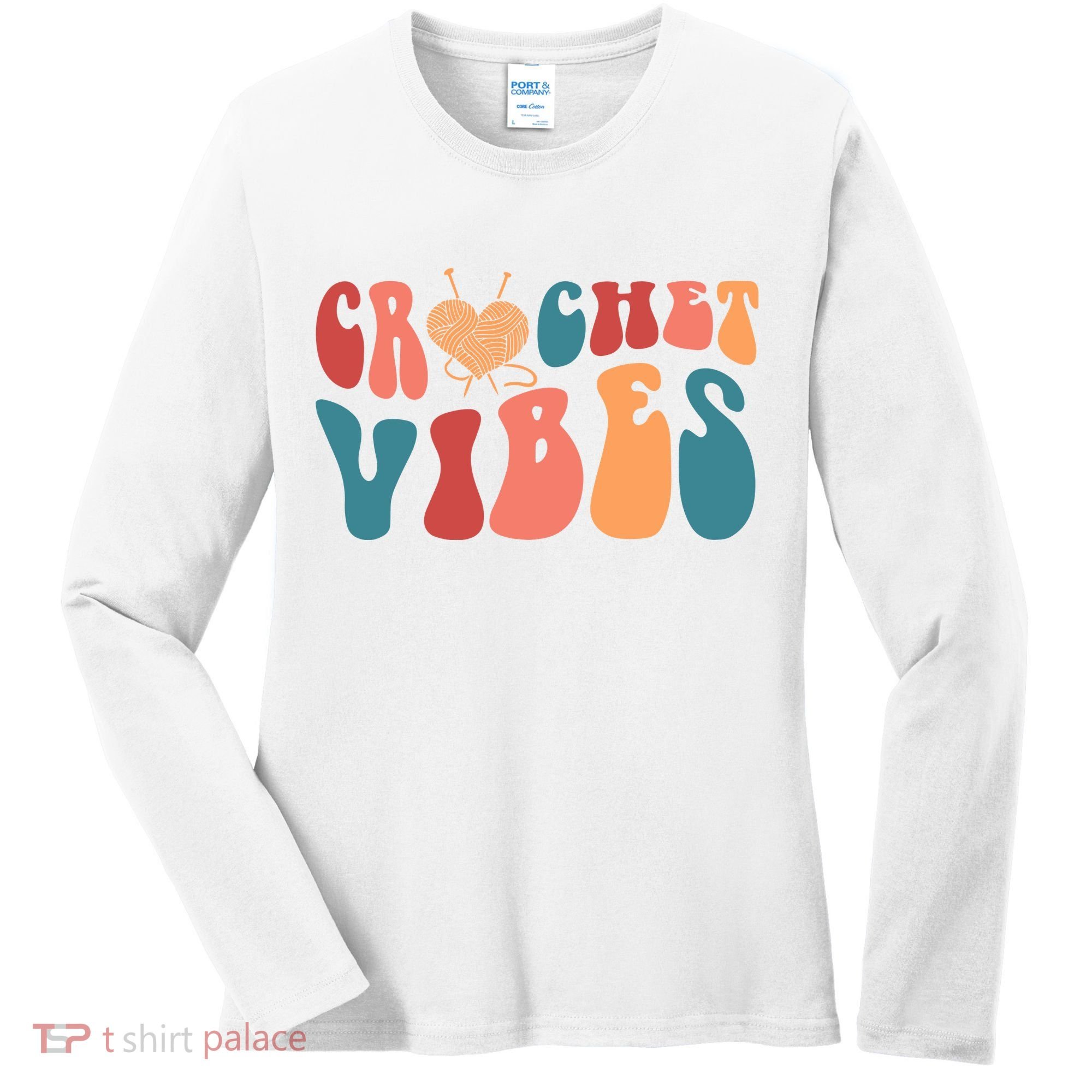 Crochet Vibes Crochet Lover Women's Long Sleeve Shirt