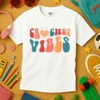 Crochet Vibes Crochet Lover Kids T-Shirt thumb 3