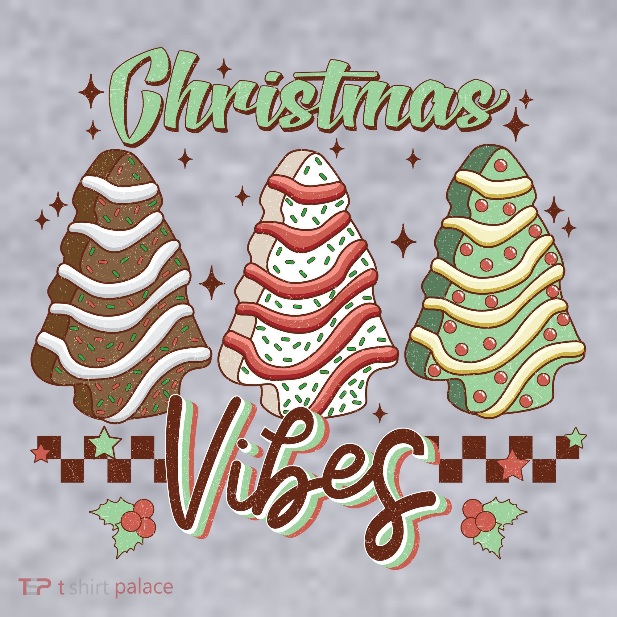 Christmas Vibes Cookie Tree Retro Women's Sweatshirt