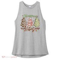 Christmas Vibes Cookie Tree Retro Ladies PosiCharge Tri-Blend Wicking Tank thumb 0