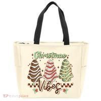 Christmas Vibes Cookie Tree Retro Tote Bag thumb 0