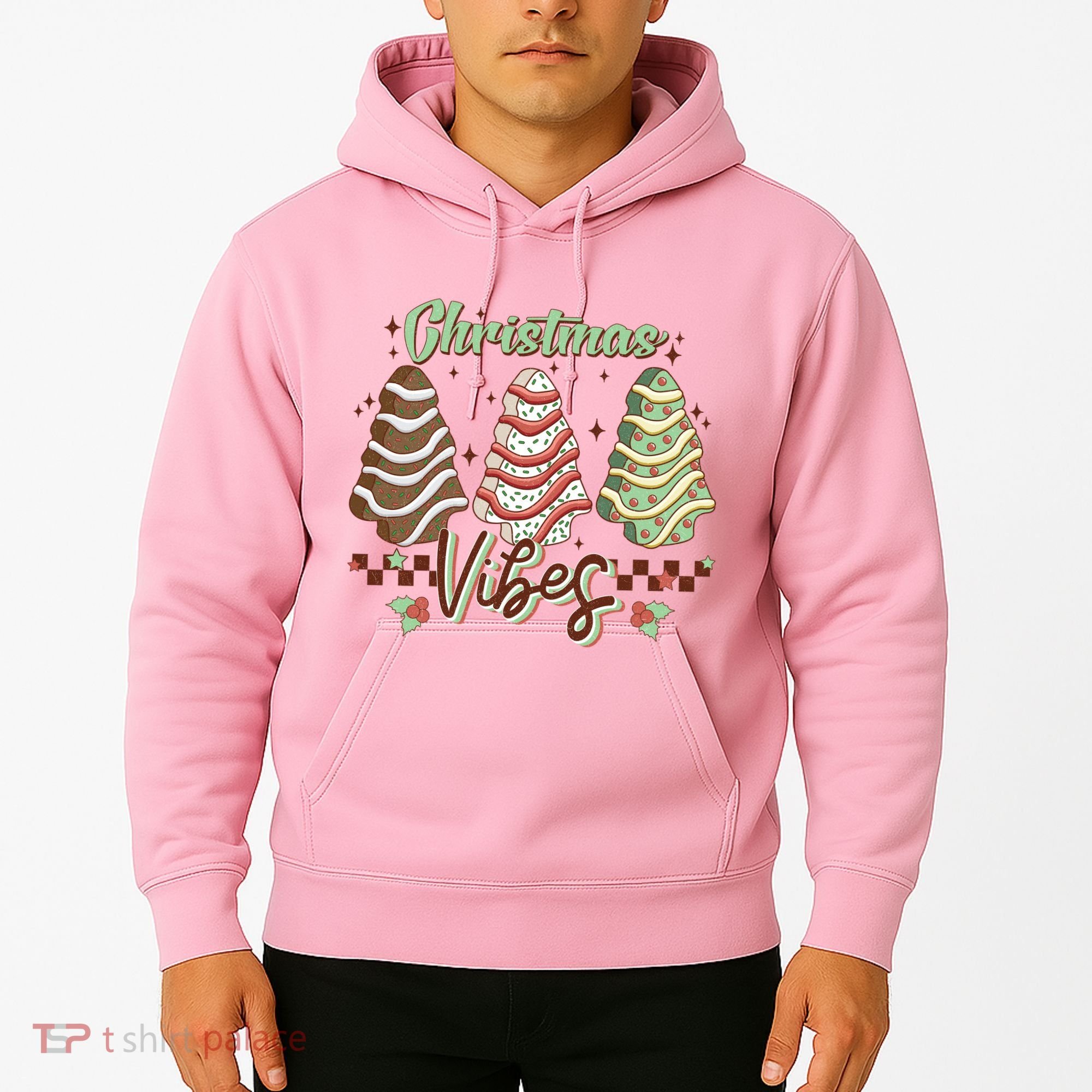 Christmas Vibes Cookie Tree Retro Hoodie