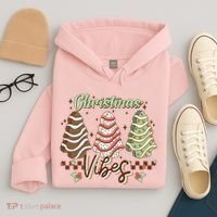 Christmas Vibes Cookie Tree Retro Hoodie thumb 4
