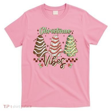 Christmas Vibes Cookie Tree Retro T-Shirt